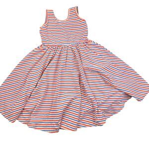 Alice + Ames Red, White & Blue Saltwater Stripe Tank Ballet Dress, Size 8